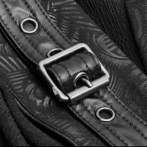 NWT Punk Rave Dark Goth Long Sleeve Asymmetric Kimono Visual Kei - Picture 5 of 13